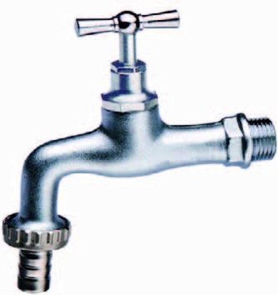 Buitenkraan chroom zware uitvoering G1 2 x 13 mm. Buitenkraan chroom zware uitvoering G1 2 x 13 mm.