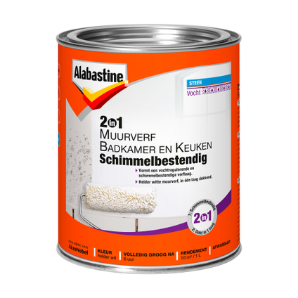 Alabastine badkamerverf wit Alabastine badkamerverf wit