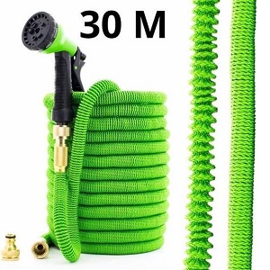 J.E Extreem Sterke Elastische Flexibele Tuinslang - 30 meter J.E Extreem Sterke Elastische Flexibele Tuinslang - 30 meter