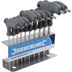 Silverline Chroom Vanadium Torx Sleutels - 1o delig Silverline Chroom Vanadium Torx Sleutels - 1o delig