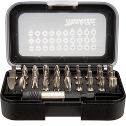 Makita D-35031 31 delige bitset in cassette met riemclip Makita D-35031 31 delige bitset in cassette met riemclip