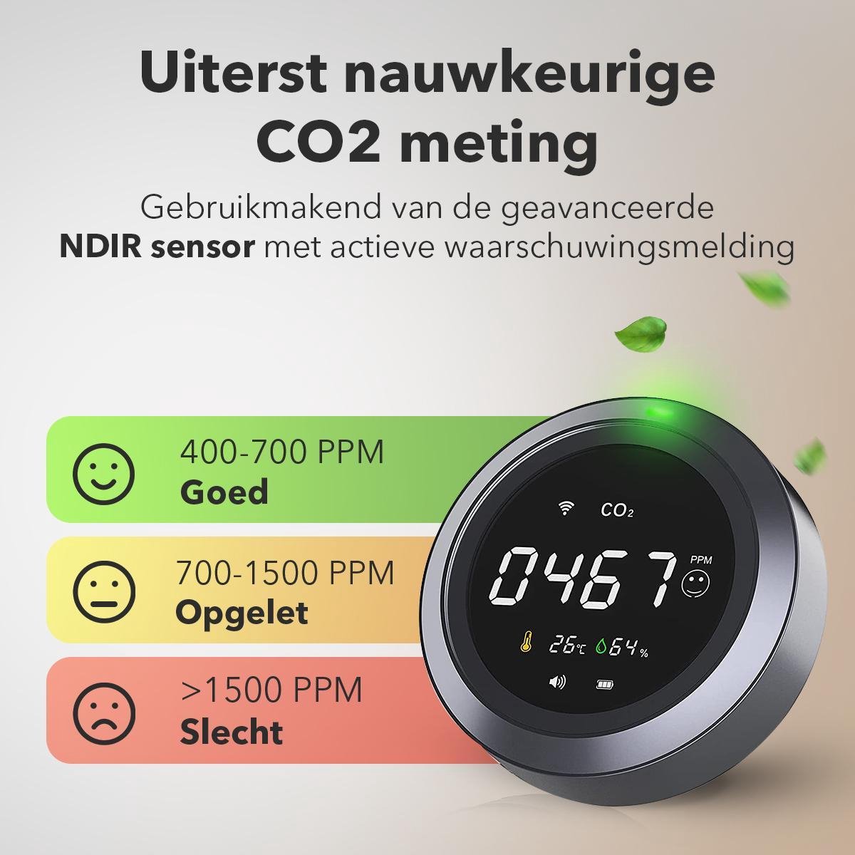 Nomestic® Wifi CO2 Meter beste Nomestic® Wifi CO2 Meter beste